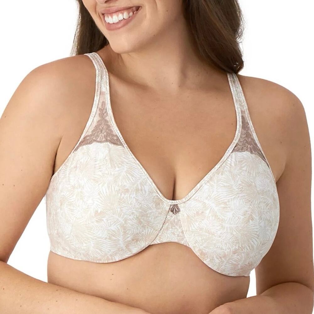 NWT Bali Passion for Comfort Minimizer Underwire Bra 42D Leaf Print